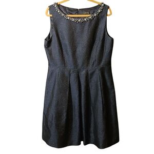 Tahari Embellished Fit and Flare Mini Dress